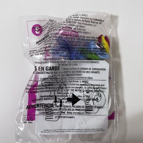 McDonald's My Little Pony The Movie Rainbow Dash Happy Meal Toy #3 Sealed 2016 - Picture 5 of 7
